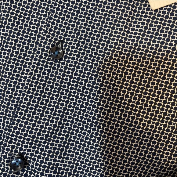 NWT Cactus Man Navy & White Geometric Pattern Dress Shirt Size XL - Picture 2 of 3